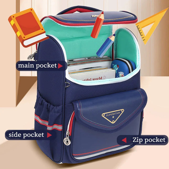 lila rucksack mit wellenkanten grundschule - reflektierend