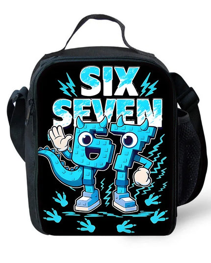 Schwarz Rucksack Kinder - Kühlfunktion & Cartoon-Monster