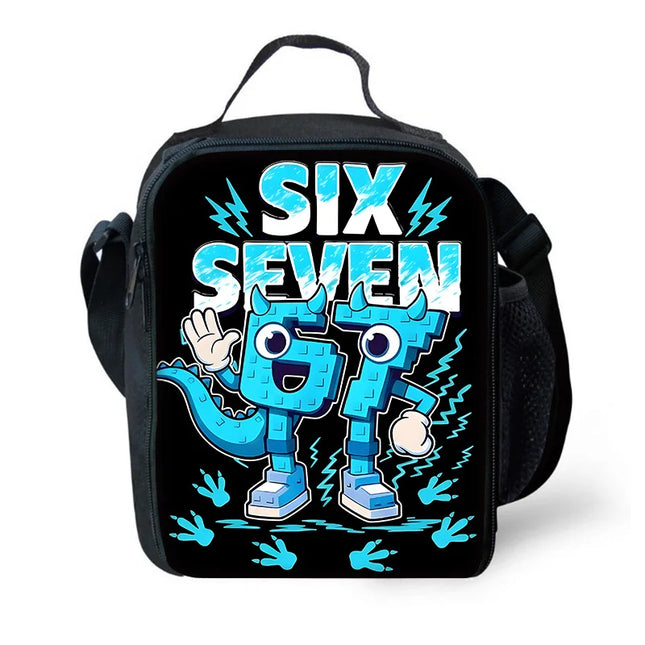 Schwarz Rucksack Kinder - Kühlfunktion & Cartoon-Monster