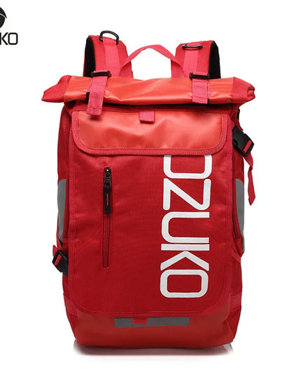 Roter Rucksack Jungen - Aus Oxford-Stoff mit Rollverschluss