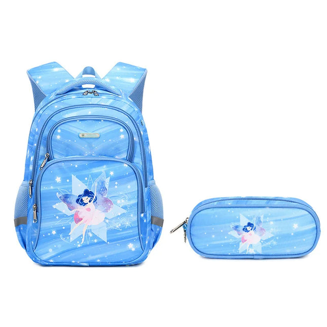 Rucksack-Set blau feen motiv - Oxford-Stoff, Polyester