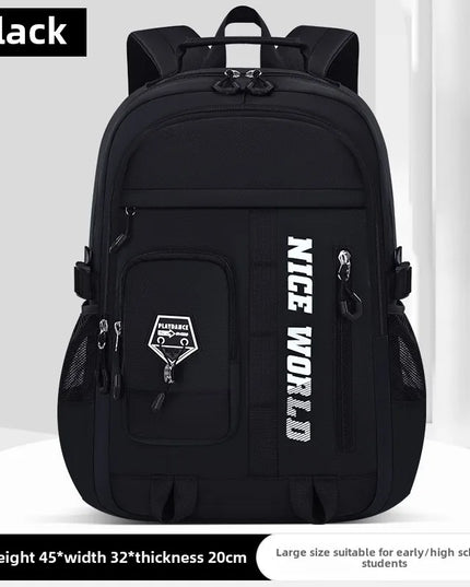 Rucksack Jungs - Schwarz, wasserdichtes Nylon