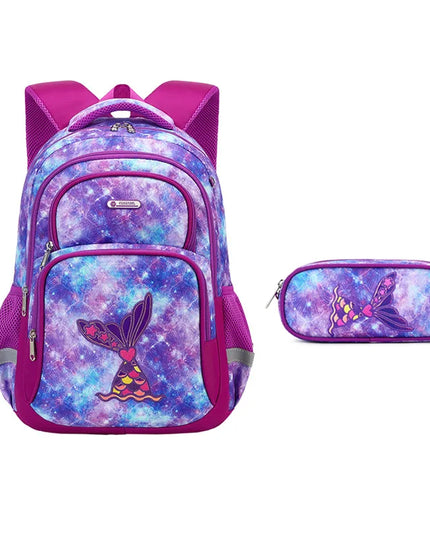 Lila Meerjungfrau Rucksack Kindergarten - Oxford-Stoff