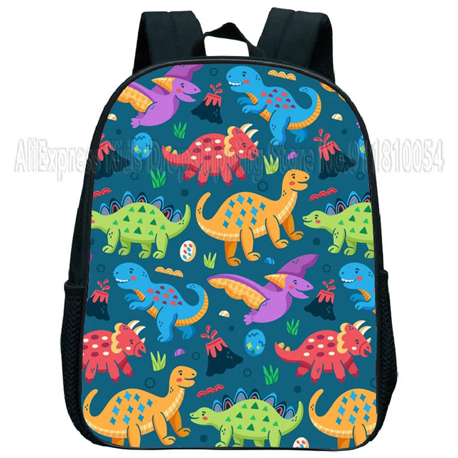 Dino Rucksack Kita - Blau, Wasserdichtes Nylon