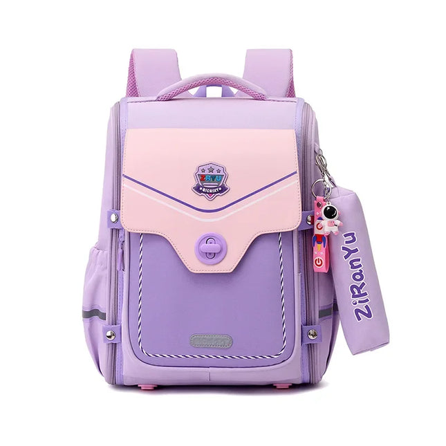 Lila Rucksack Mädchen Astronaut - Wasserdichtes Nylon