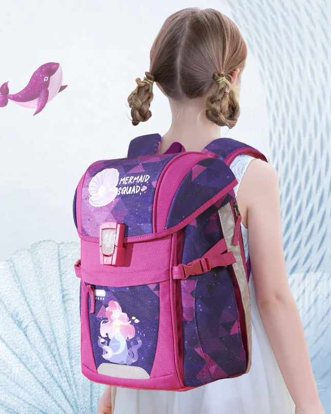 Kindergarten Rucksack Meerjungfrau Pink - mit Muschel-Motiv