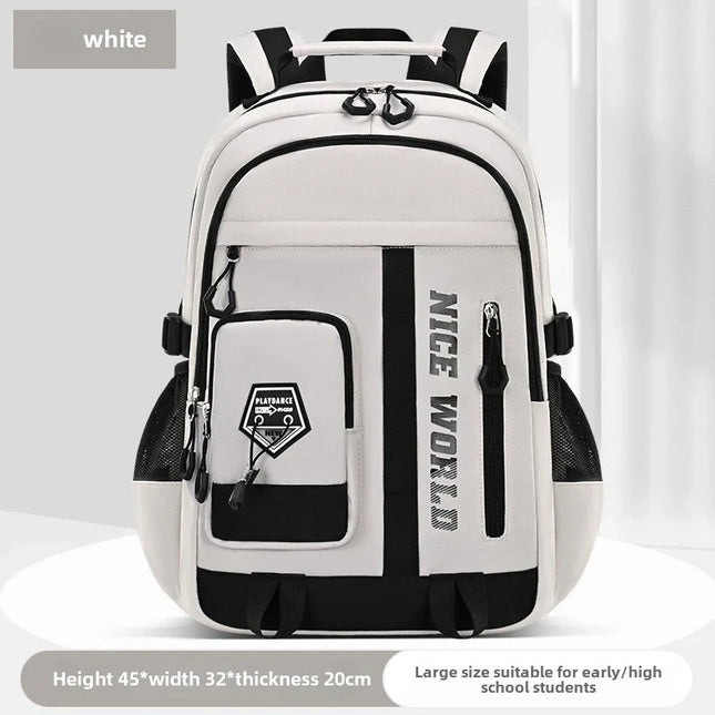 Rucksack Jungs - Schwarz, wasserdichtes Nylon