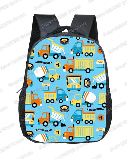 Bunt Rucksack Jungen - Fröhliche Baustellen-Abenteuer