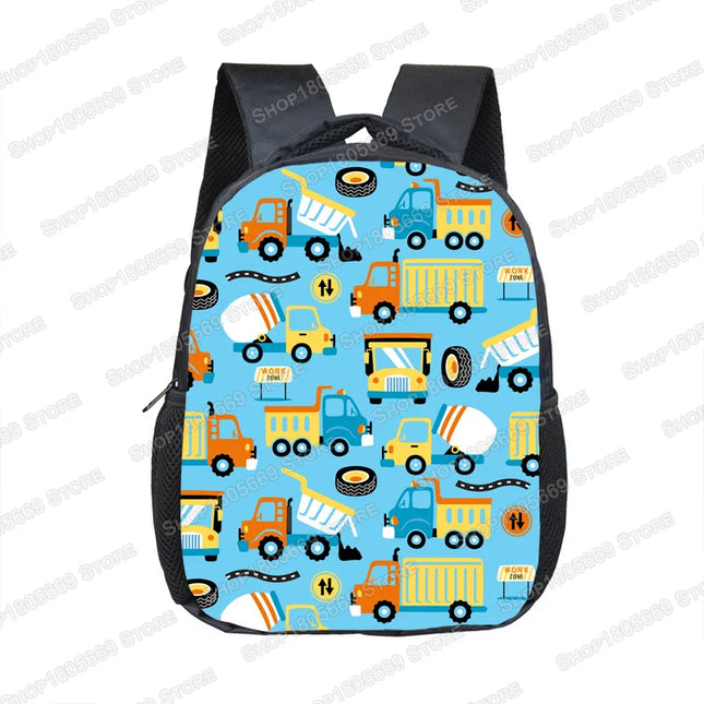 Bunt Rucksack Jungen - Fröhliche Baustellen-Abenteuer