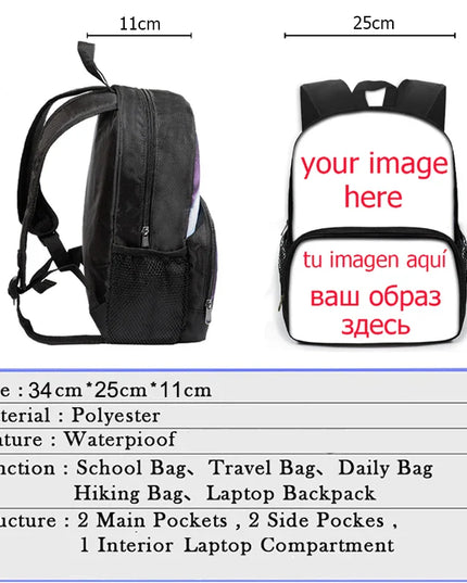 Rucksack hellblau - Baustellenfahrzeuge Polyester