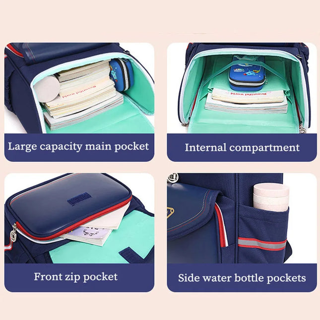 Rucksack blau - Reflektierend für Grundschüler