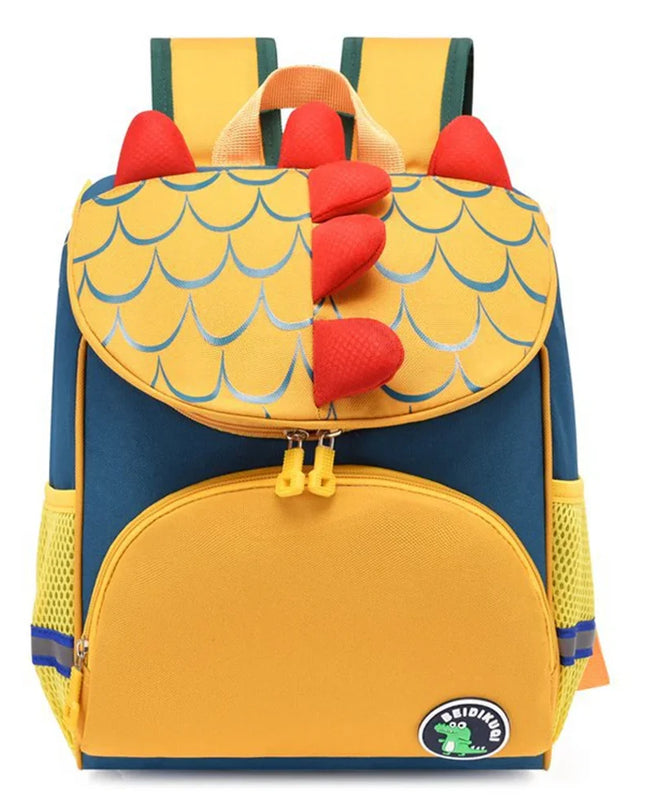 Rucksack für die Kita - Blau mit Dinosaurier-Design