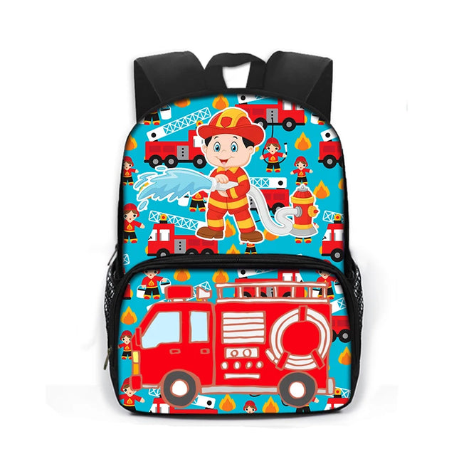 Blauer Rucksack Feuerwehr Grundschule - Polyester für Kinder