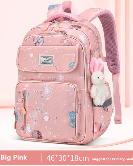 Rosa Rucksack Mädchen Weltraum - Wasserdichtes Nylon