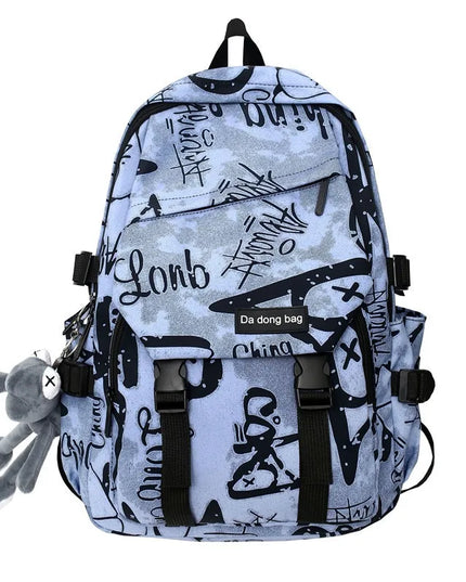 Rucksack Jungen 12 Jahre - Blau, Graffiti-Muster