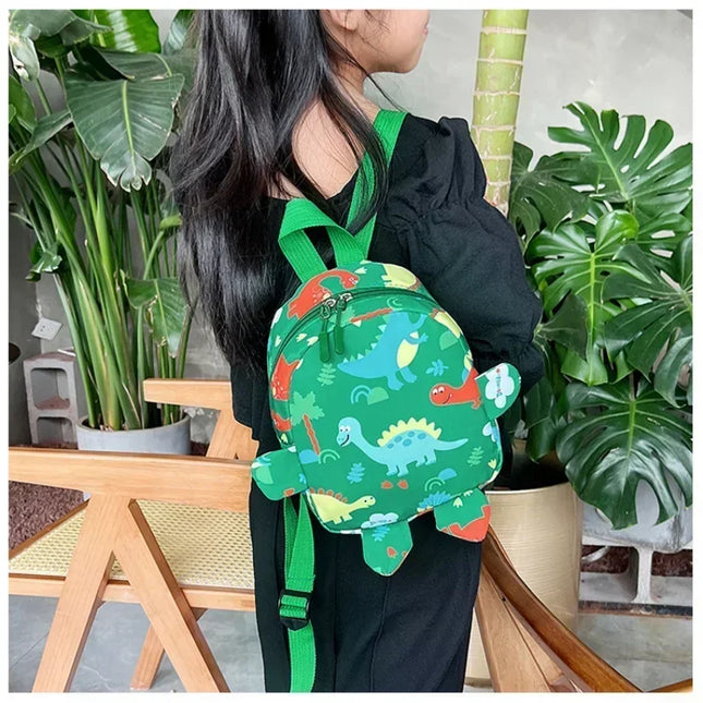 Blauer Rucksack Kinder - Dino-Design & Wasserdicht