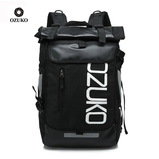 Roter Rucksack Jungen - Aus Oxford-Stoff mit Rollverschluss