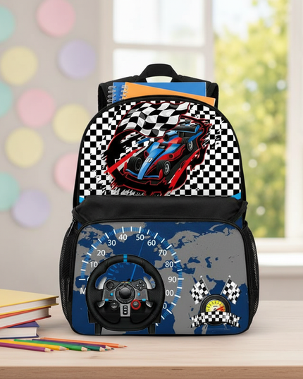 blauer-rucksack-rennwagen-grundschule - lifestyle