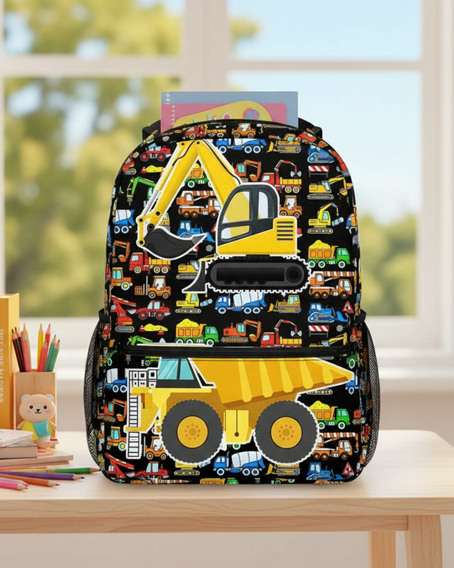cartoon-police-car-school-bus-print-backpack-for-teenagers-excavator-truck-children-daypack-kindergarten-bags-student-book-bag-16 - lifestyle