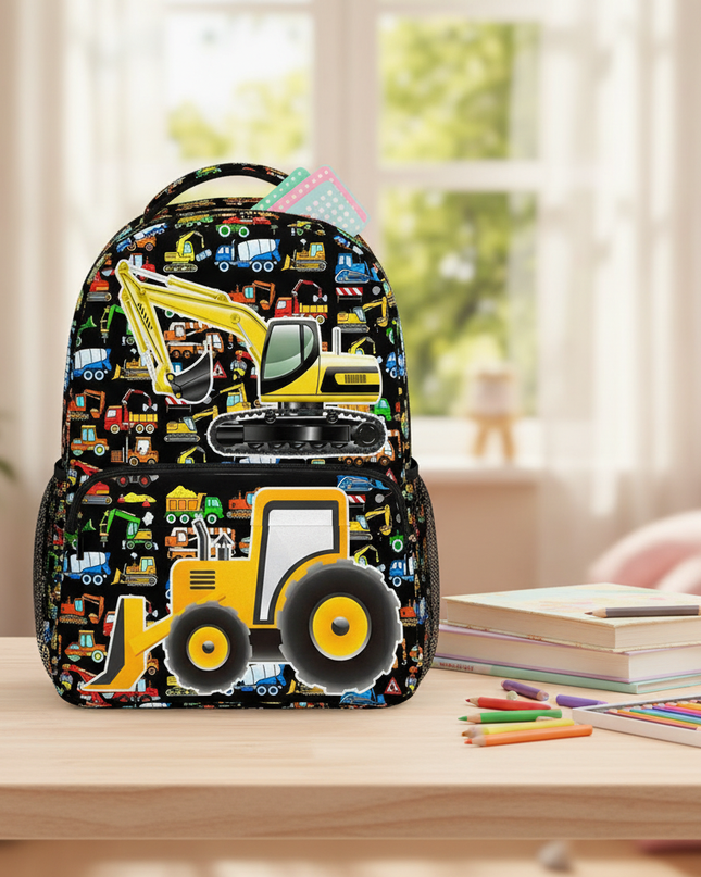 cartoon-police-car-school-bus-print-backpack-for-teenagers-excavator-truck-children-daypack-kindergarten-bags-student-book-bag-5 - lifestyle