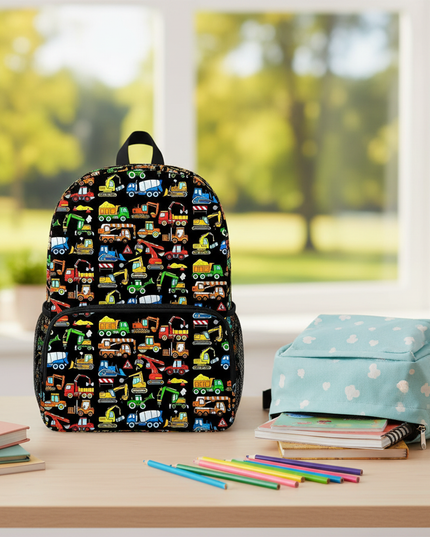 cartoon-police-car-school-bus-print-backpack-for-teenagers-excavator-truck-children-daypack-kindergarten-bags-student-book-bag-9 - lifestyle