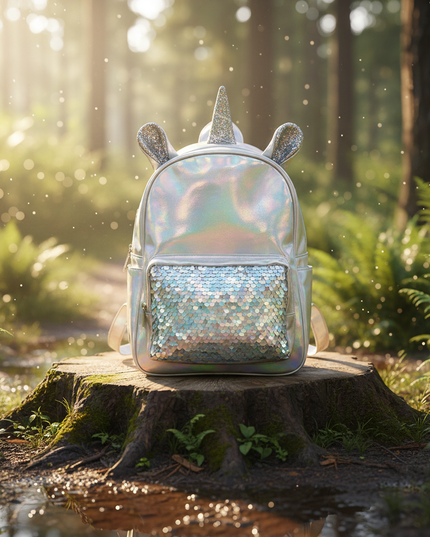 girls-and-boys-laser-unicorn-schoolbag-for-women-silver-fashion-female-shiny-backpack-silver-waterproof-holographic-backpack - lifestyle