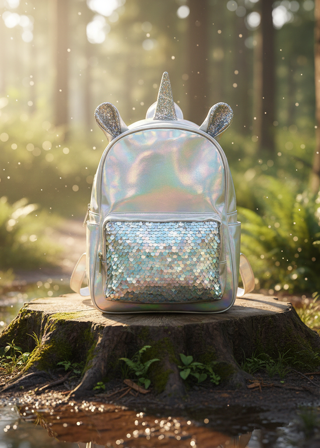 girls-and-boys-laser-unicorn-schoolbag-for-women-silver-fashion-female-shiny-backpack-silver-waterproof-holographic-backpack - lifestyle