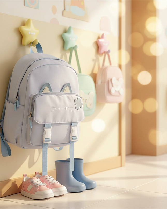 hellblauer-kita-rucksack-mit-katzenohren - lifestyle