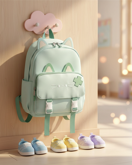 hellgrner-kita-rucksack-mit-katzenmotiv - lifestyle