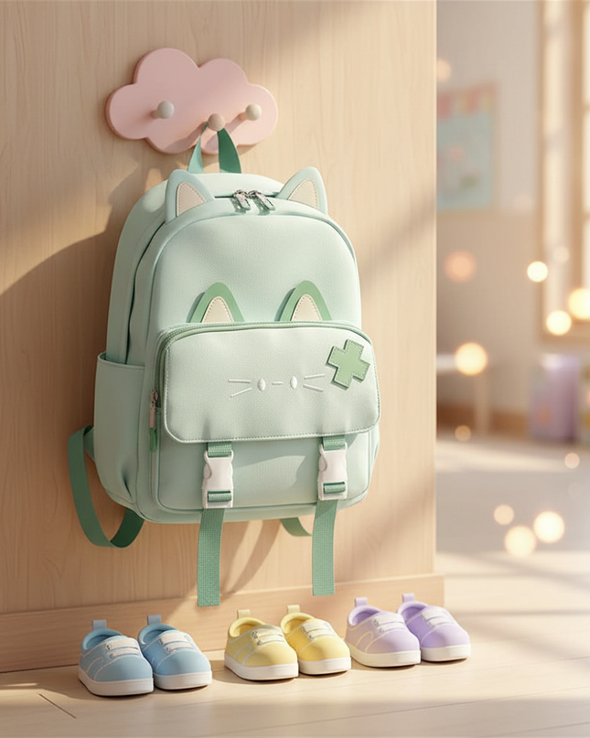 hellgrner-kita-rucksack-mit-katzenmotiv - lifestyle