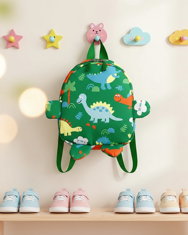 kita-rucksack-mit-3d-dinosaurier-gliedmaen-grn - lifestyle