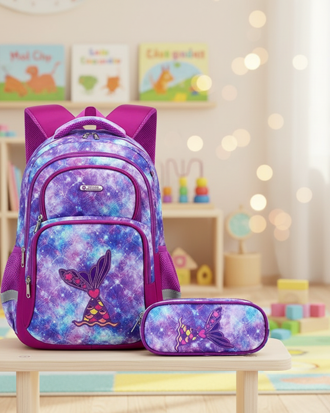 lila-meerjungfrau-rucksack-kindergarten - lifestyle