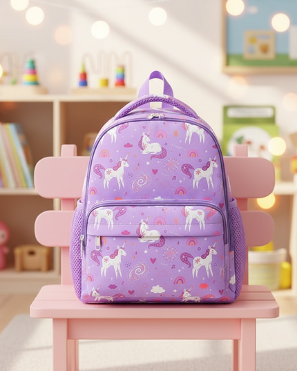 lila-rucksack-kindergarten-einhorn - lifestyle