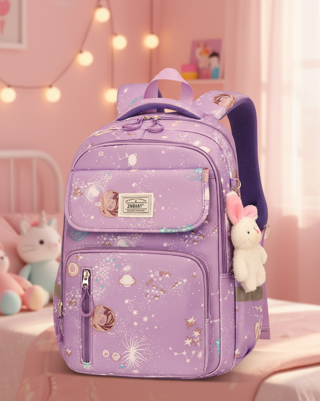 lila-rucksack-mdchen-mit-hasen-anhnger - lifestyle