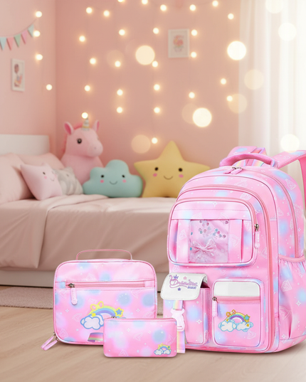 pinkes-rucksack-set-mdchen-regenbogen - lifestyle