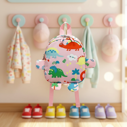 rosa-kita-rucksack-mit-dinosaurier-fen - lifestyle