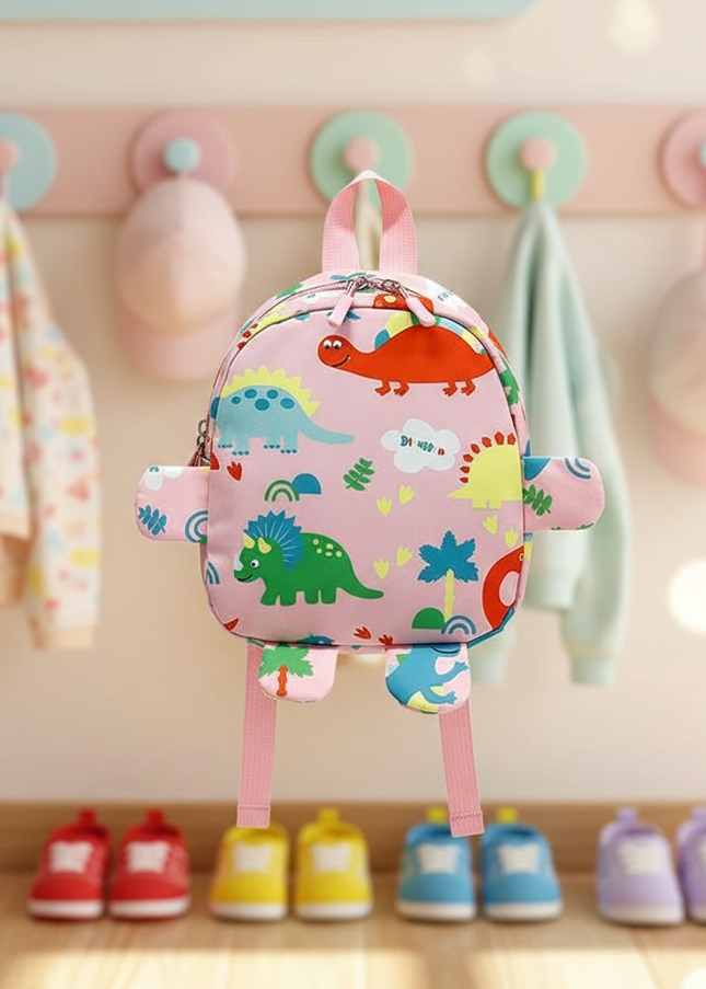 rosa-kita-rucksack-mit-dinosaurier-fen - lifestyle