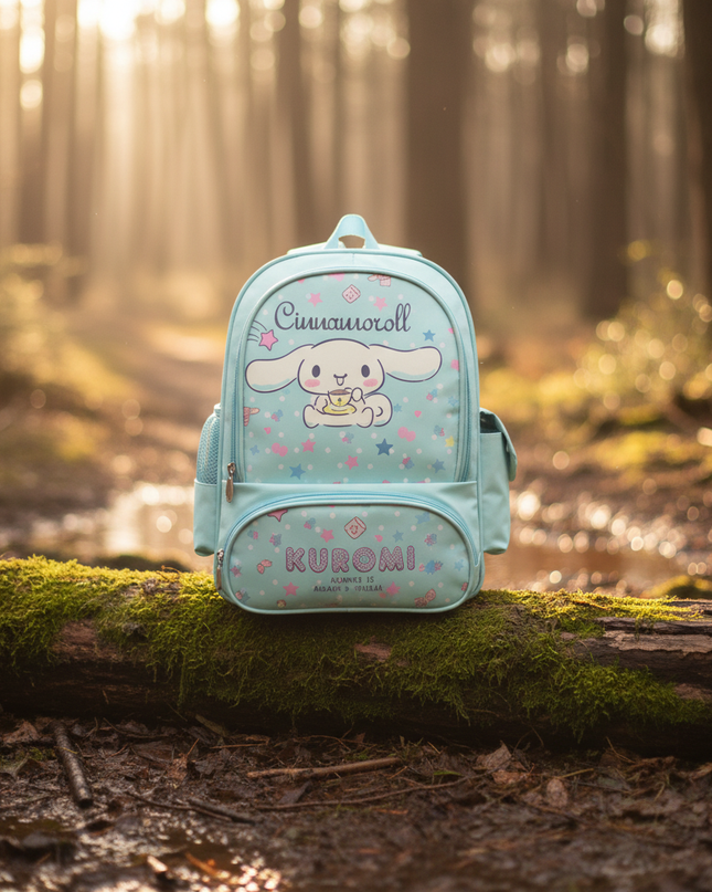 sanrios-child-backpack-cartoon-kuromi-kawaii-anime-figure-bag-cinnamoroll-oxford-water-proof-child-school-bag-student-portable - lifestyle