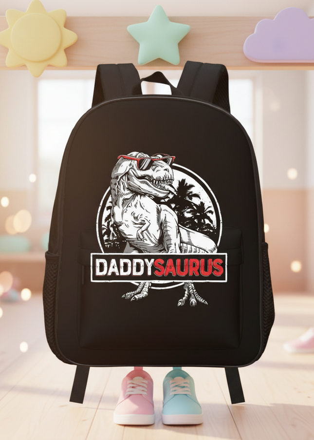 schwarzer-daddysaurus-rucksack-kita - lifestyle