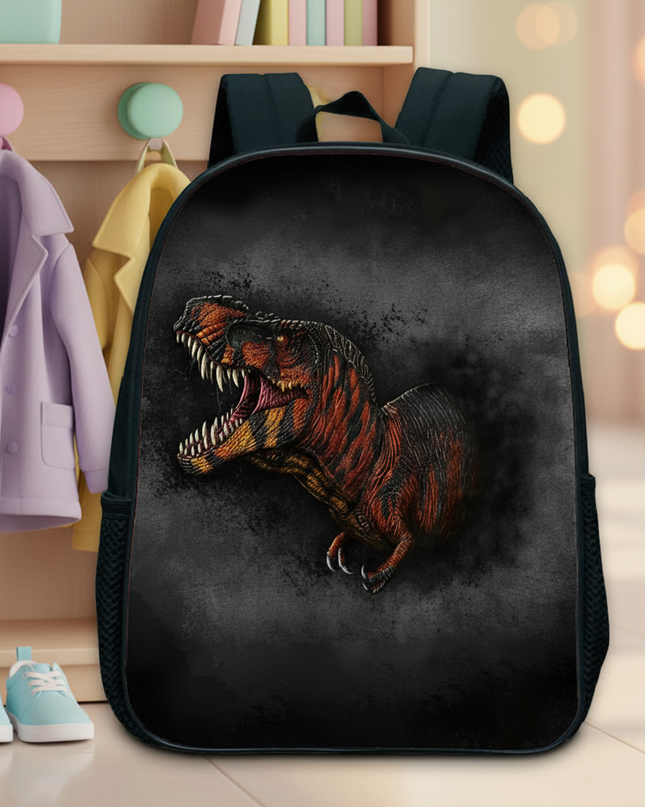 schwarzer-t-rex-rucksack-kita - lifestyle