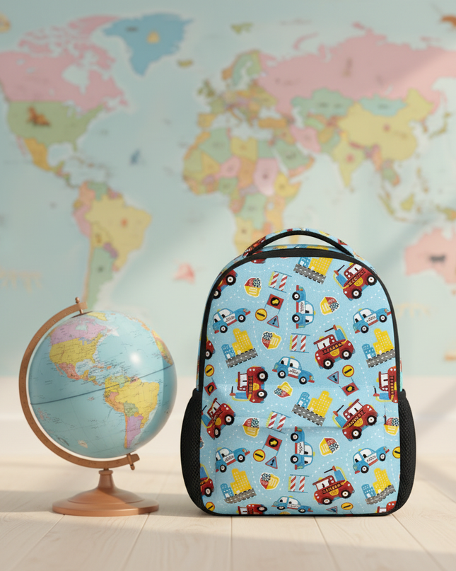 truck-ambulance-car-tractor-backpack-childrens-12-inch-kindergarten-school-bag-cartoon-printing-excavator-backpack-12 - lifestyle