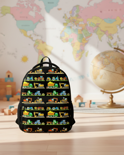 truck-ambulance-car-tractor-backpack-childrens-12-inch-kindergarten-school-bag-cartoon-printing-excavator-backpack-14 - lifestyle
