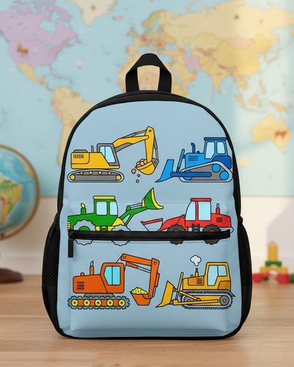 truck-ambulance-car-tractor-backpack-childrens-12-inch-kindergarten-school-bag-cartoon-printing-excavator-backpack-17 - lifestyle