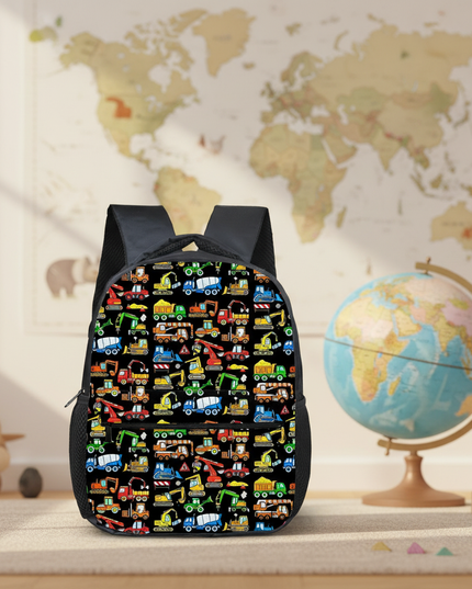 truck-ambulance-car-tractor-backpack-childrens-12-inch-kindergarten-school-bag-cartoon-printing-excavator-backpack-2 - lifestyle
