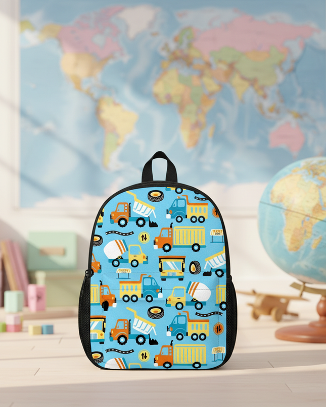 truck-ambulance-car-tractor-backpack-childrens-12-inch-kindergarten-school-bag-cartoon-printing-excavator-backpack-20 - lifestyle