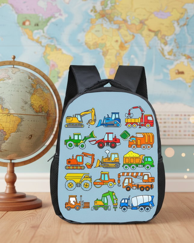 truck-ambulance-car-tractor-backpack-childrens-12-inch-kindergarten-school-bag-cartoon-printing-excavator-backpack-5 - lifestyle
