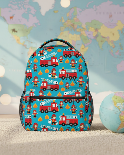 truck-ambulance-car-tractor-backpack-childrens-12-inch-kindergarten-school-bag-cartoon-printing-excavator-backpack - lifestyle